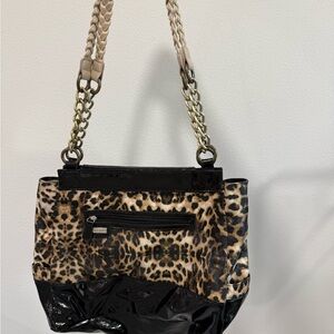 Miche Leopard and Black Shoulder Bag